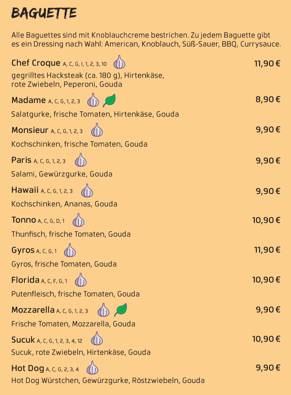 Zusatzstoffe & Allergikerhinweise