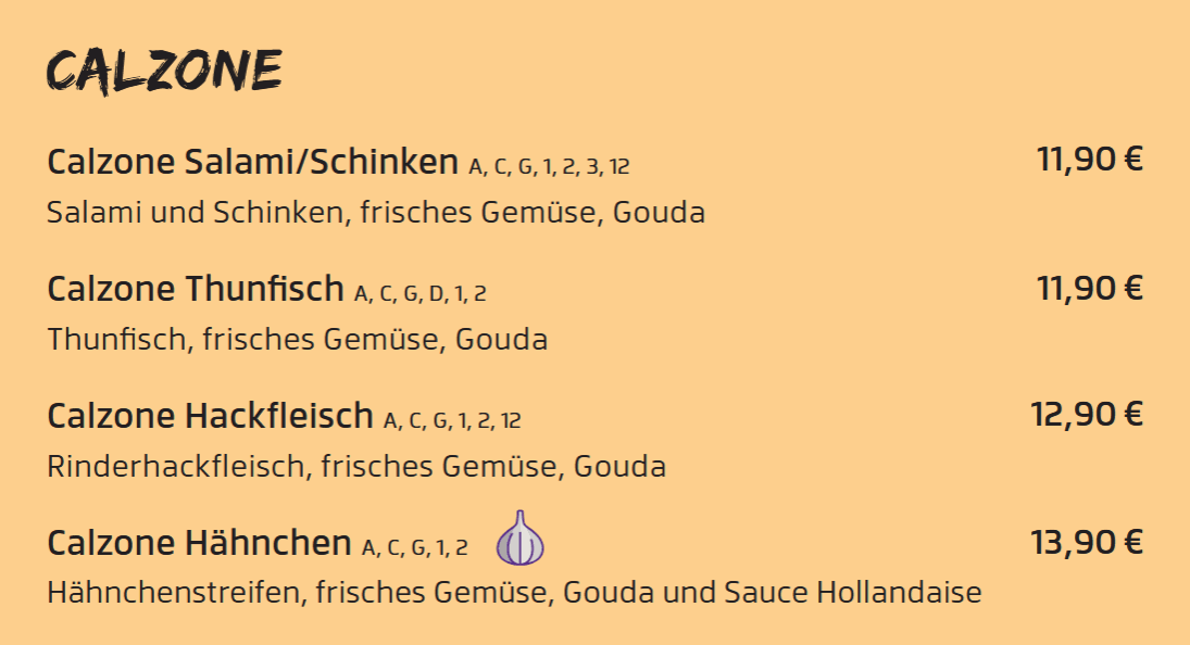 Zusatzstoffe & Allergikerhinweise