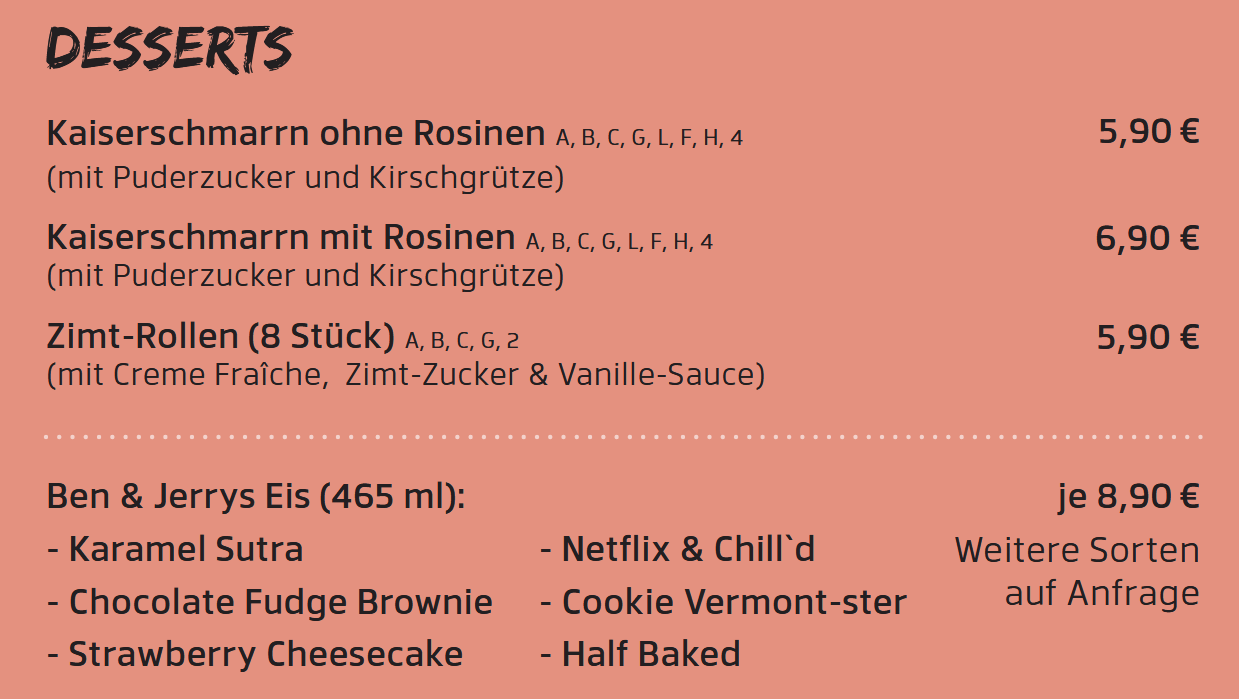 Zusatzstoffe & Allergikerhinweise